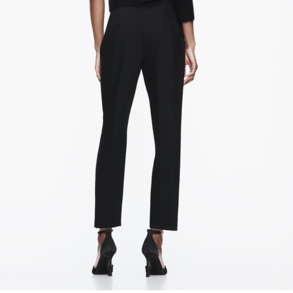 Zara High Waist Pants Black Small - Picture 3 of 10